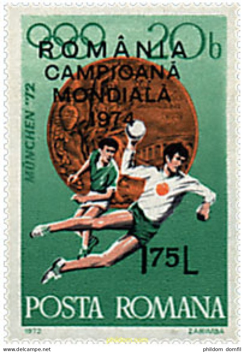 61970 MNH RUMANIA 1974 CAMPEONATOS DEL MUNDO DE BALONMANO - Altri & Non Classificati