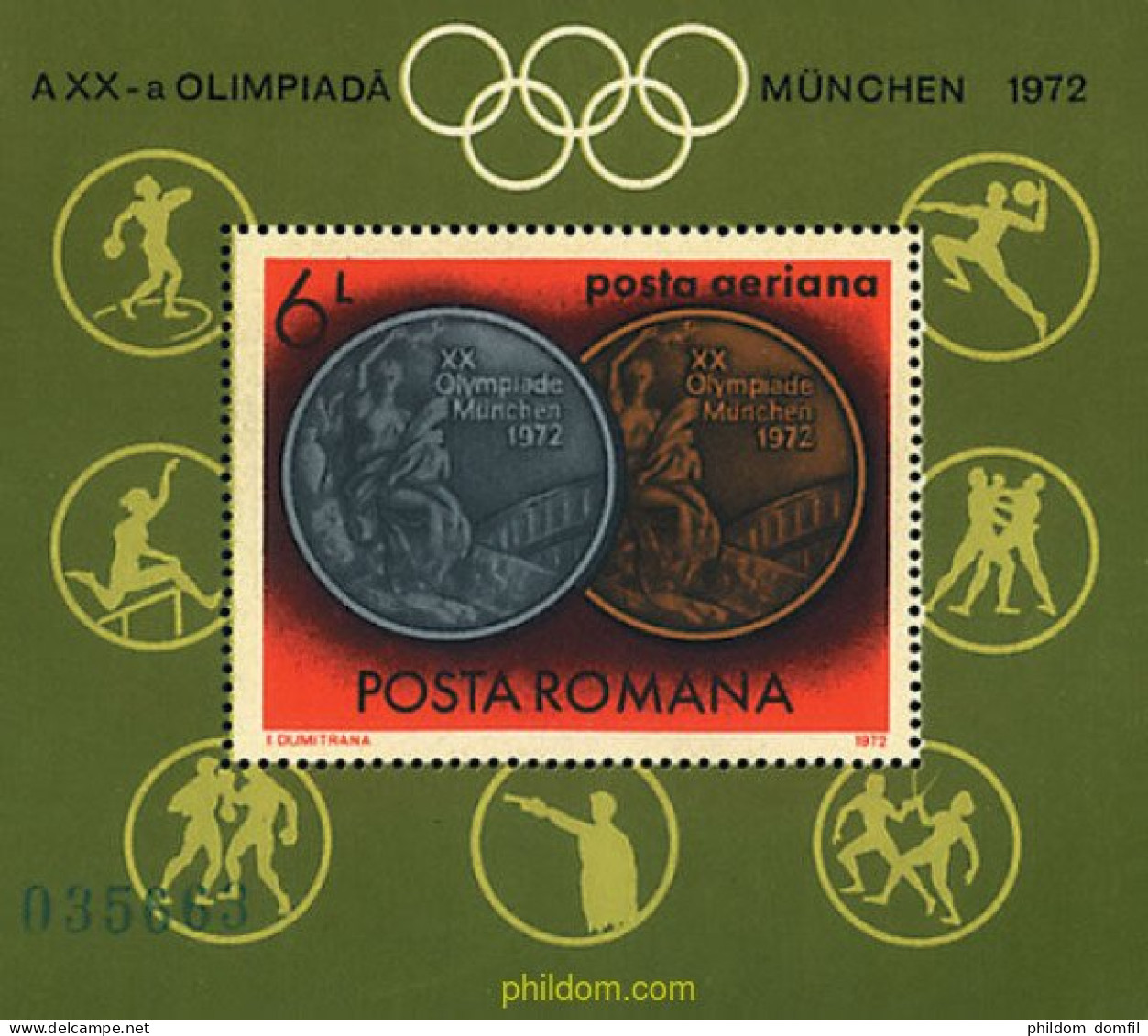 234430 MNH RUMANIA 1972 20 JUEGOS OLIMPICOS VERANO MUNICH 1972 - Autres & Non Classés