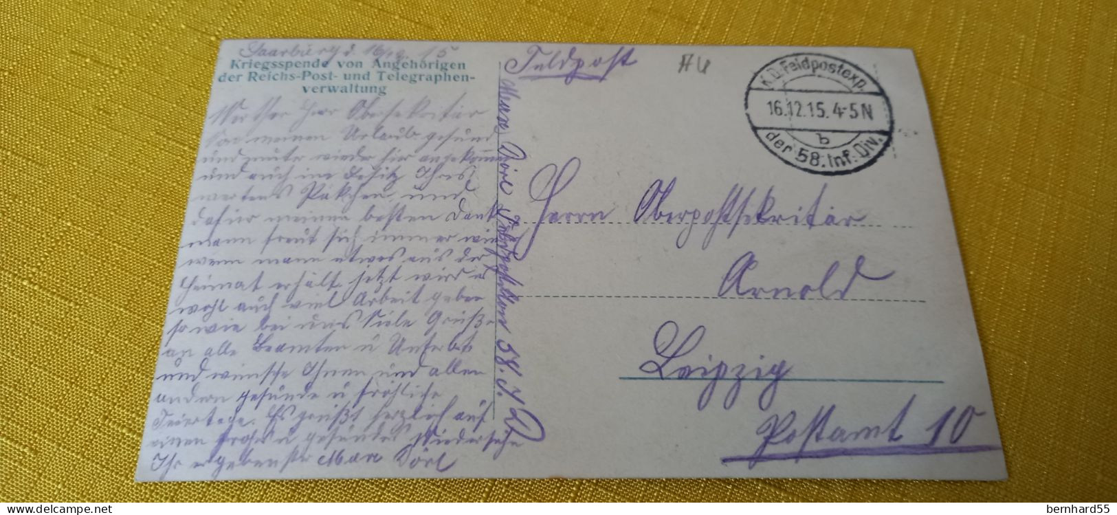Saarburg (Moselle) - Sarrebourg - Foto Karte Schwarz-weiß Postalisch Gelaufen 1915 Deutsche Feldpost - Sonstige & Ohne Zuordnung