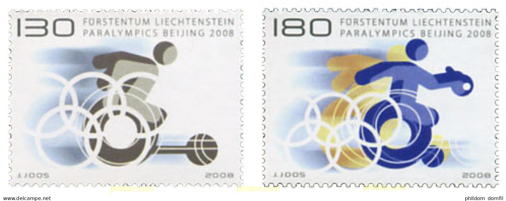 216499 MNH LIECHTENSTEIN 2008 JUEGOS PARALIMPICOS BEIJING 2008 - Ungebraucht