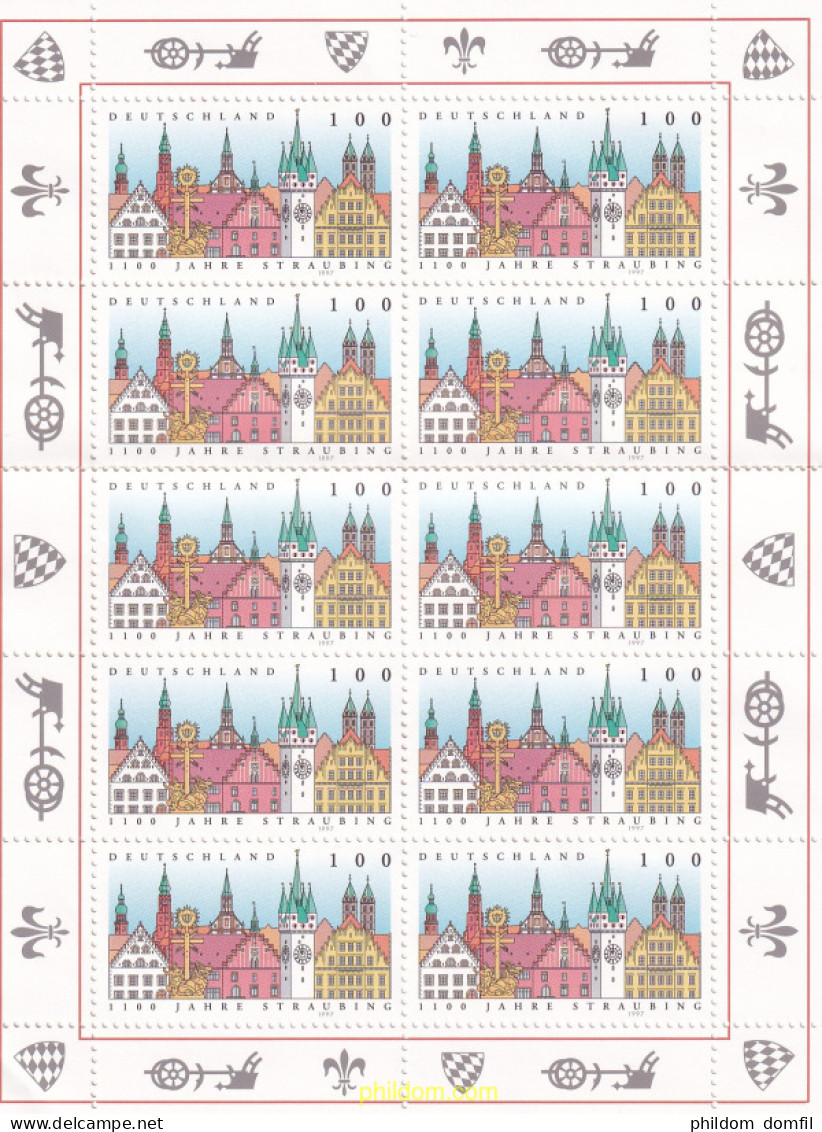 146608 MNH ALEMANIA FEDERAL 1997 1100 ANIVERSARIO DE LA CIUDAD DE STRAUBING - Unused Stamps
