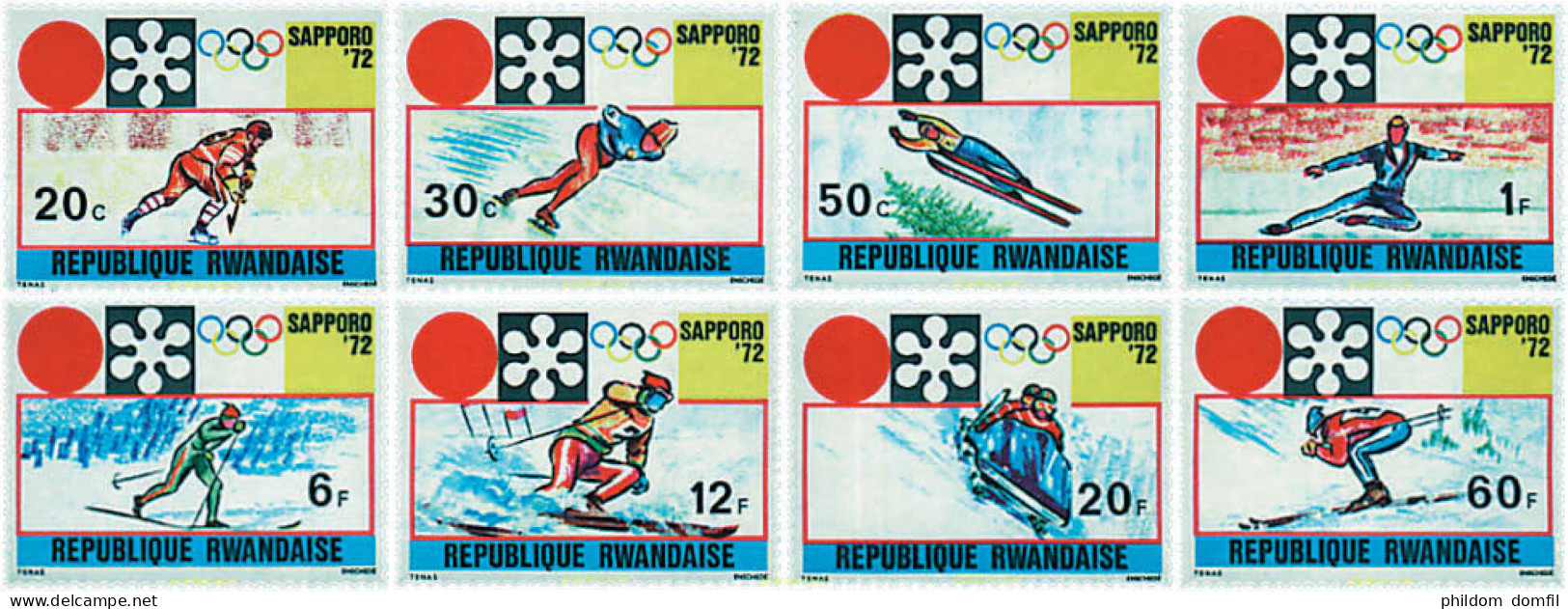 71978 MNH RUANDA 1972 11 JUEGOS OLIMPICOS DE INVIERNO SAPPORO 1972 - Unused Stamps
