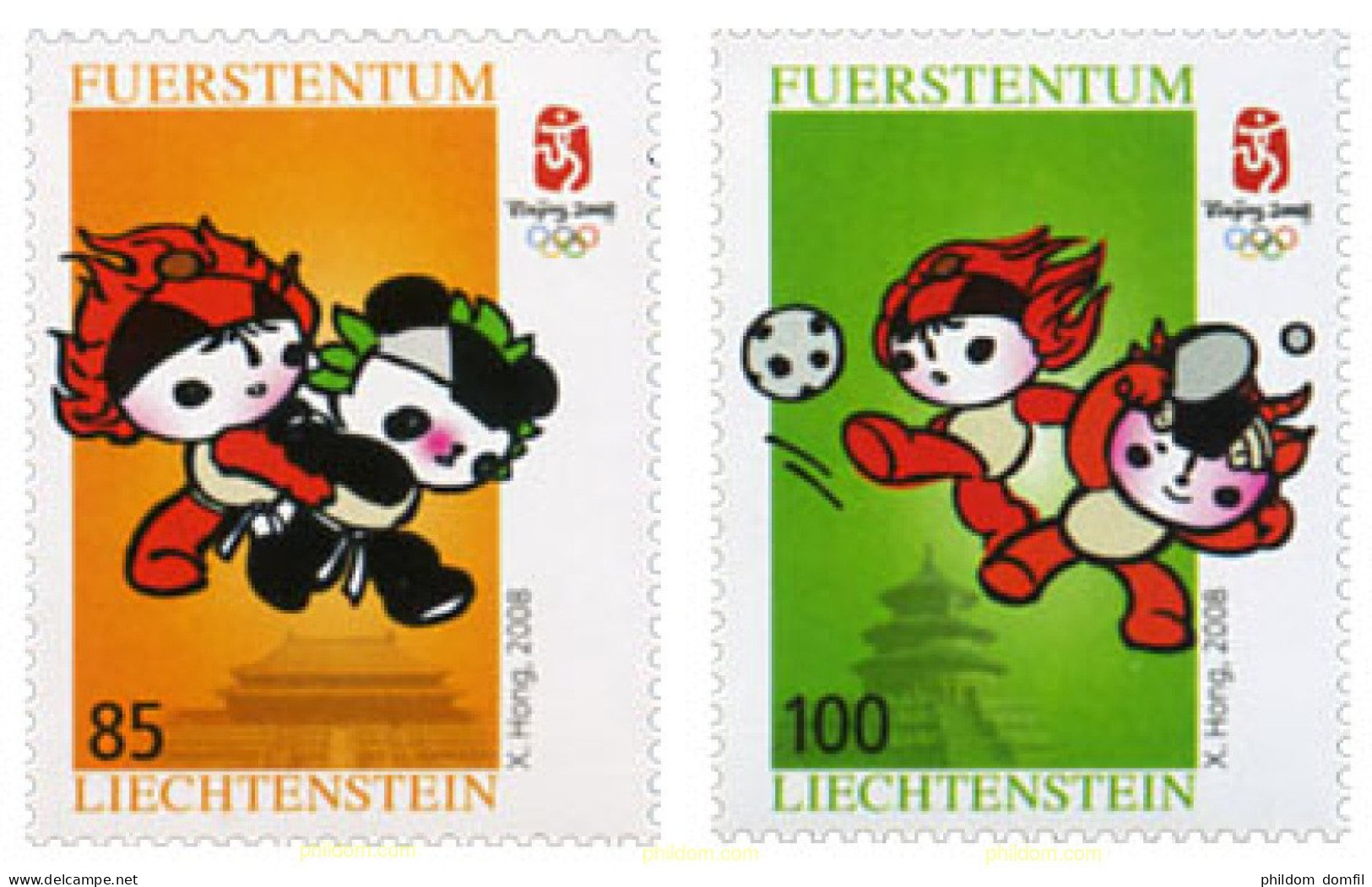 216498 MNH LIECHTENSTEIN 2008 29 JUEGOS OLIMPICOS VERANO PEKÍN 2008 - Unused Stamps