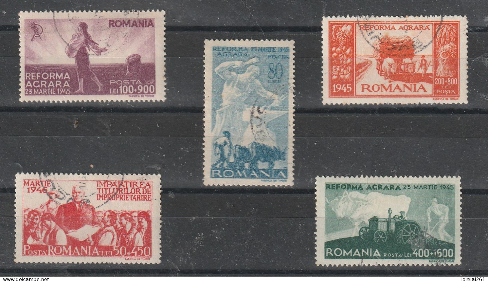 1946  - Réforme Agraire Mi No 974/978 - Used Stamps