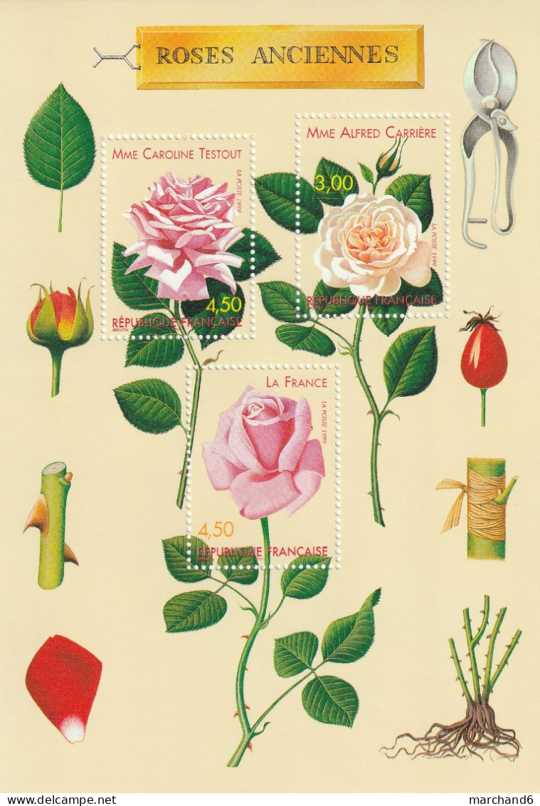 France 1999 Congrès Mondial De Roses Anciennes à Lyon Bloc Feuillet N°24 Neuf** - Neufs