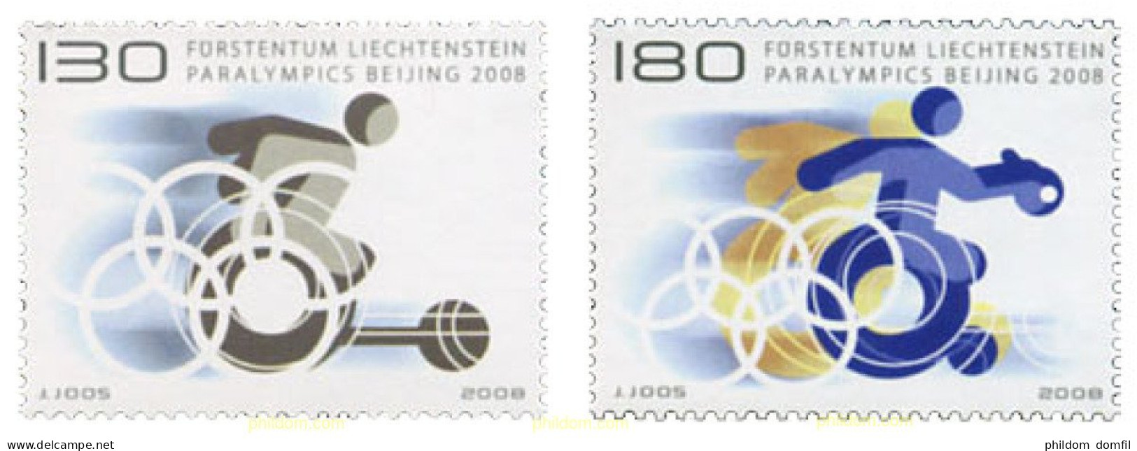 216499 MNH LIECHTENSTEIN 2008 JUEGOS PARALIMPICOS BEIJING 2008 - Ongebruikt