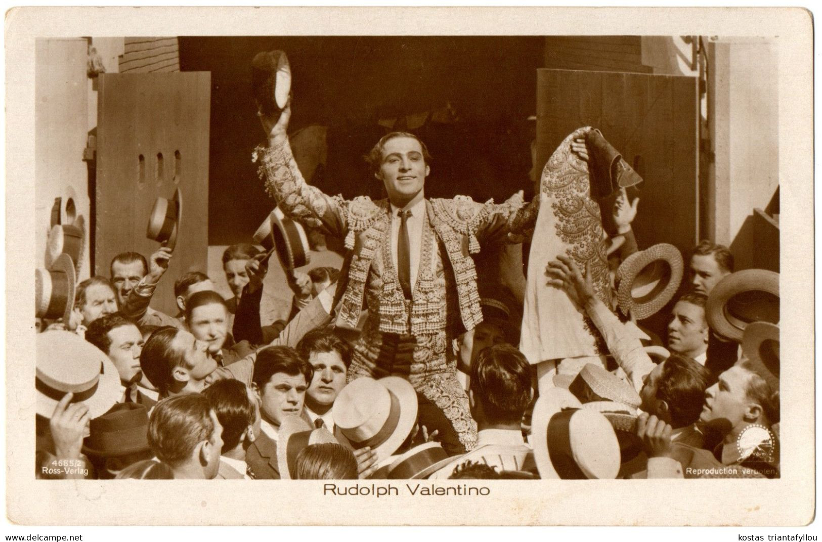 V. 44 ROSS VERLAG, RUDOLPH VALENTINO, POSTCARD - Actors