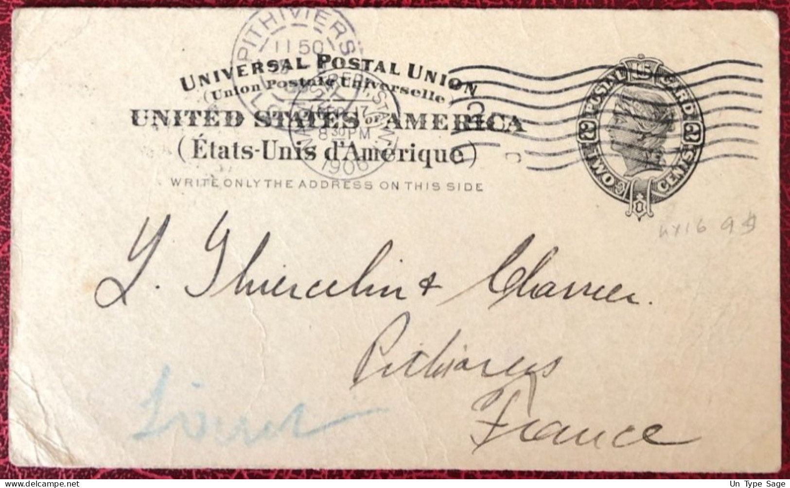 Etats-Unis, Divers Sur Entier-carte, Cachet New-York. STA. N.Y. 17.9.1906 Pour La France - (C1429) - Postal History