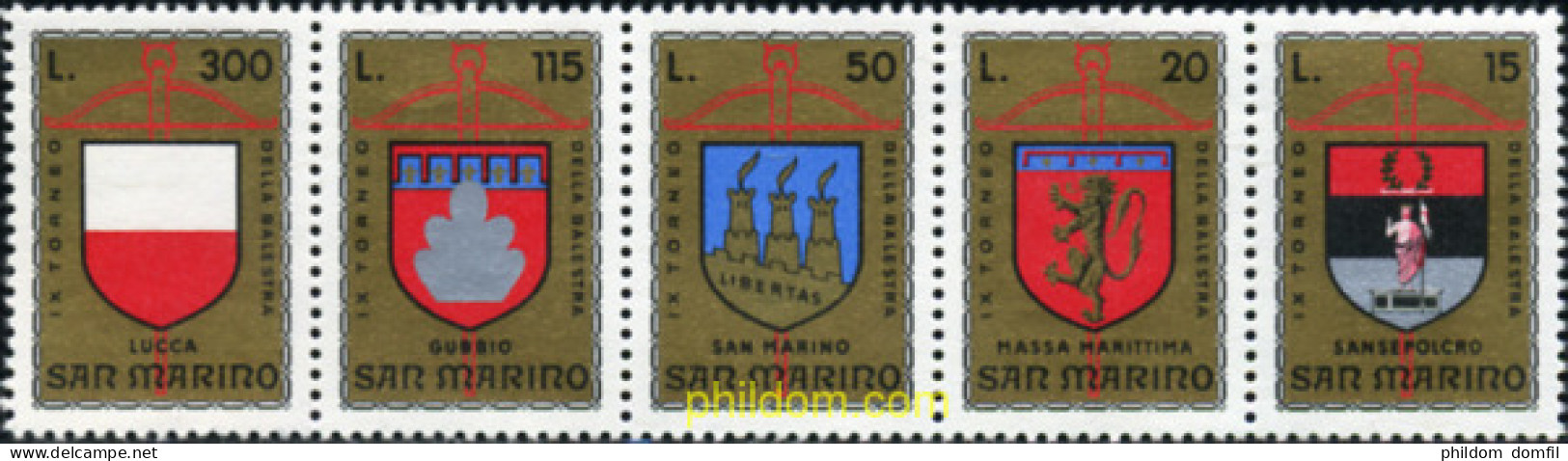 177101 MNH SAN MARINO 1974 9 TORNEO DE LA BALLESTA - Unused Stamps