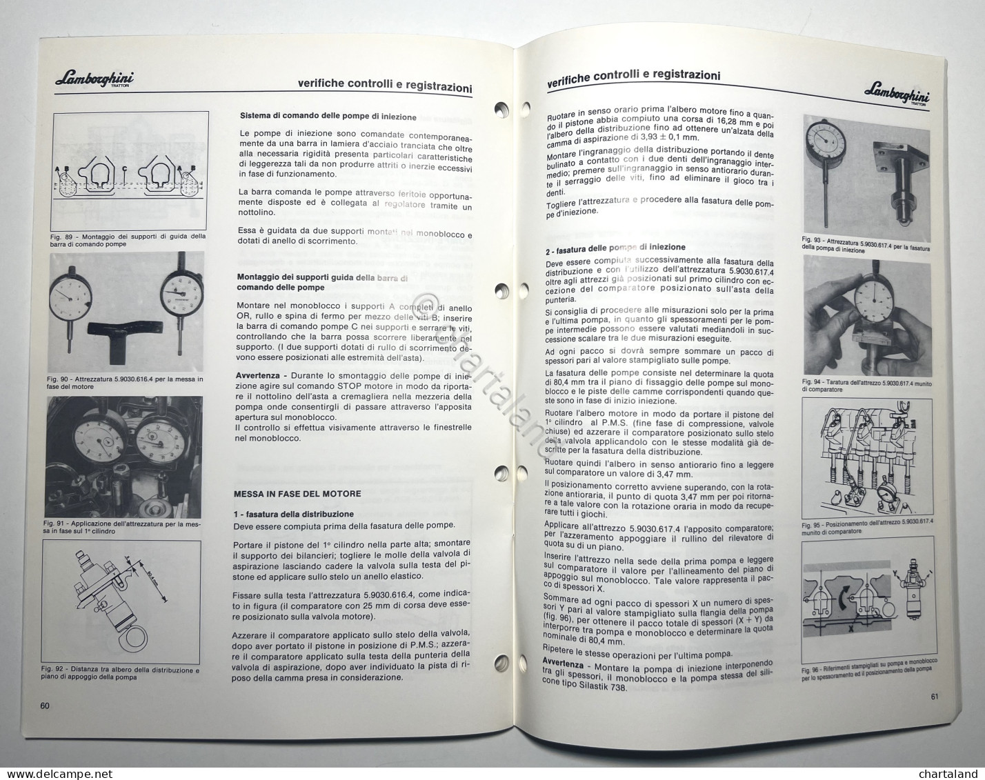 Manuale D'Officina Trattori Lamborghini Motore 916.6-W: 956-1106-1306 - Ed. 1987 - Otros & Sin Clasificación