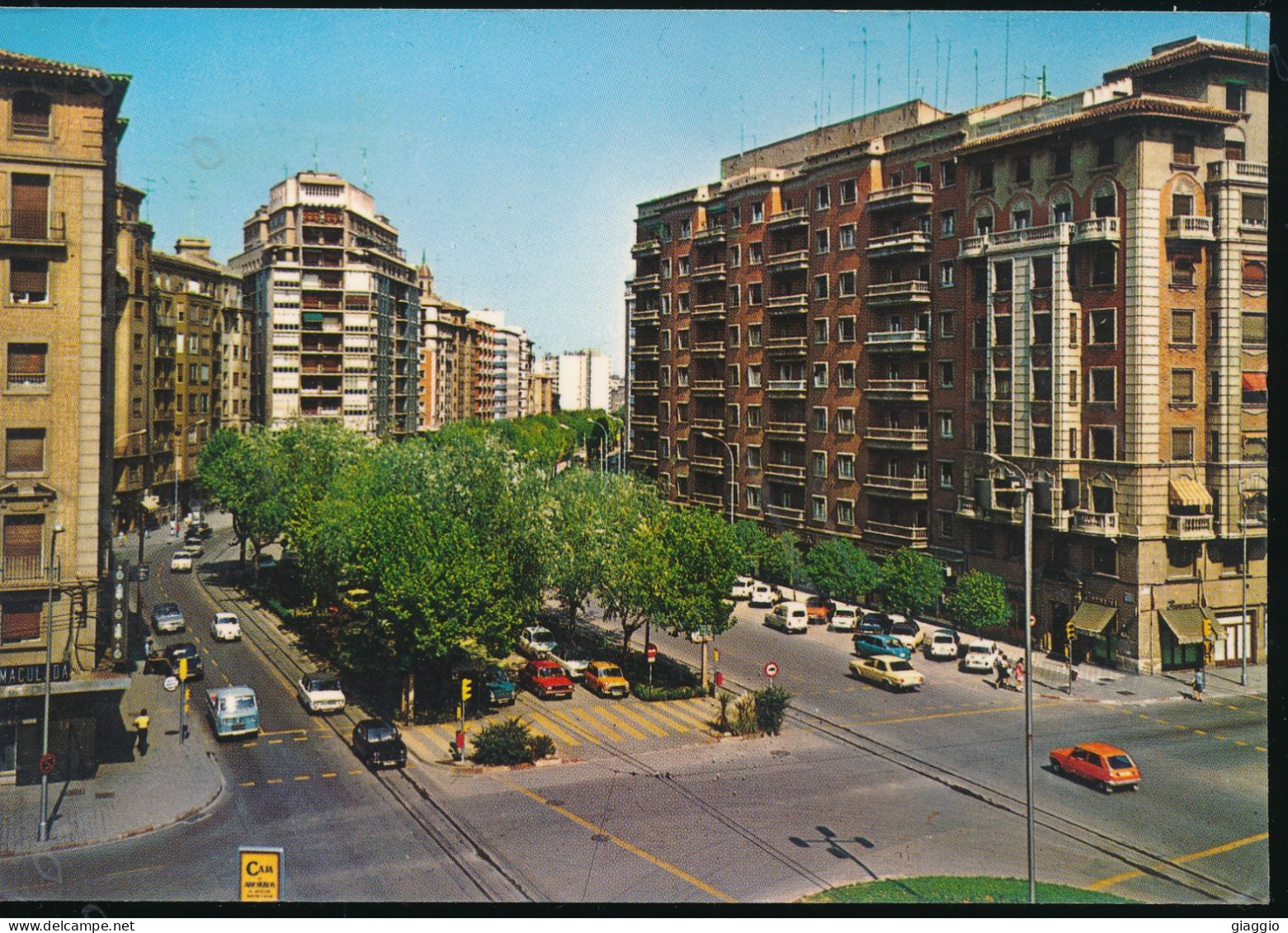 °°° 31036 - SPAIN - ZARAGOZA - PASEO CALVO SOTELO - 1977 With Stamps °°° - Zaragoza