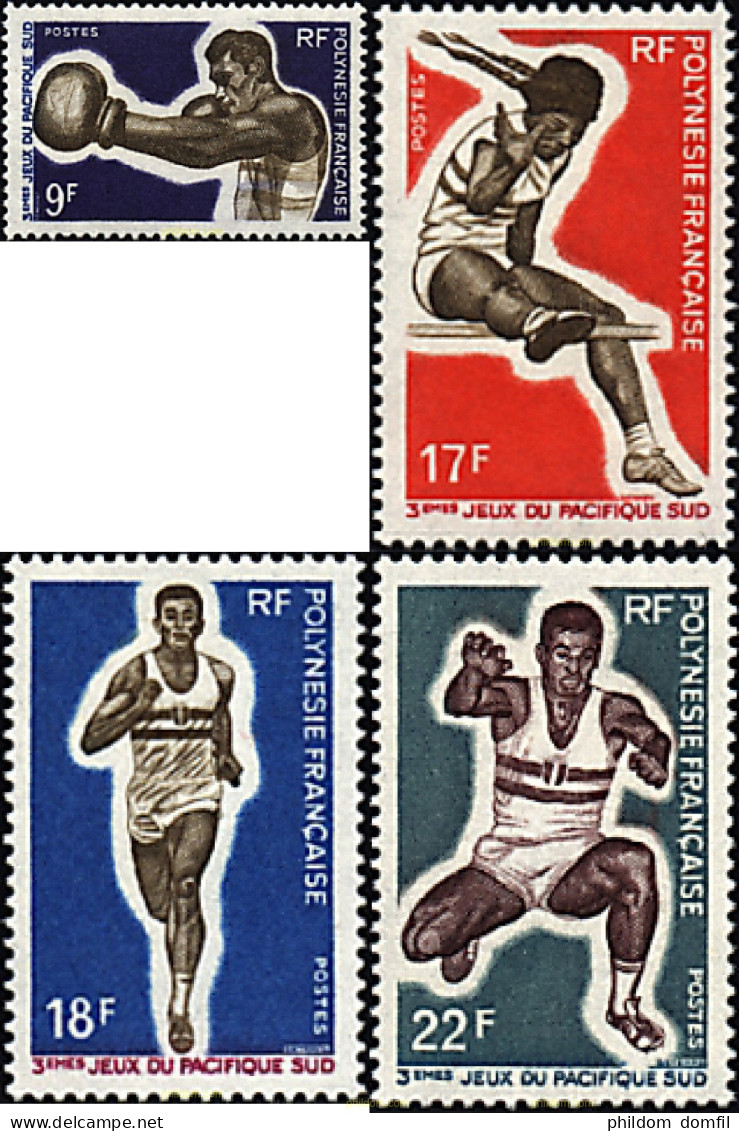 43507 MNH POLINESIA FRANCESA 1969 3 JUEGOS DEL PACIFICO SUR - Neufs