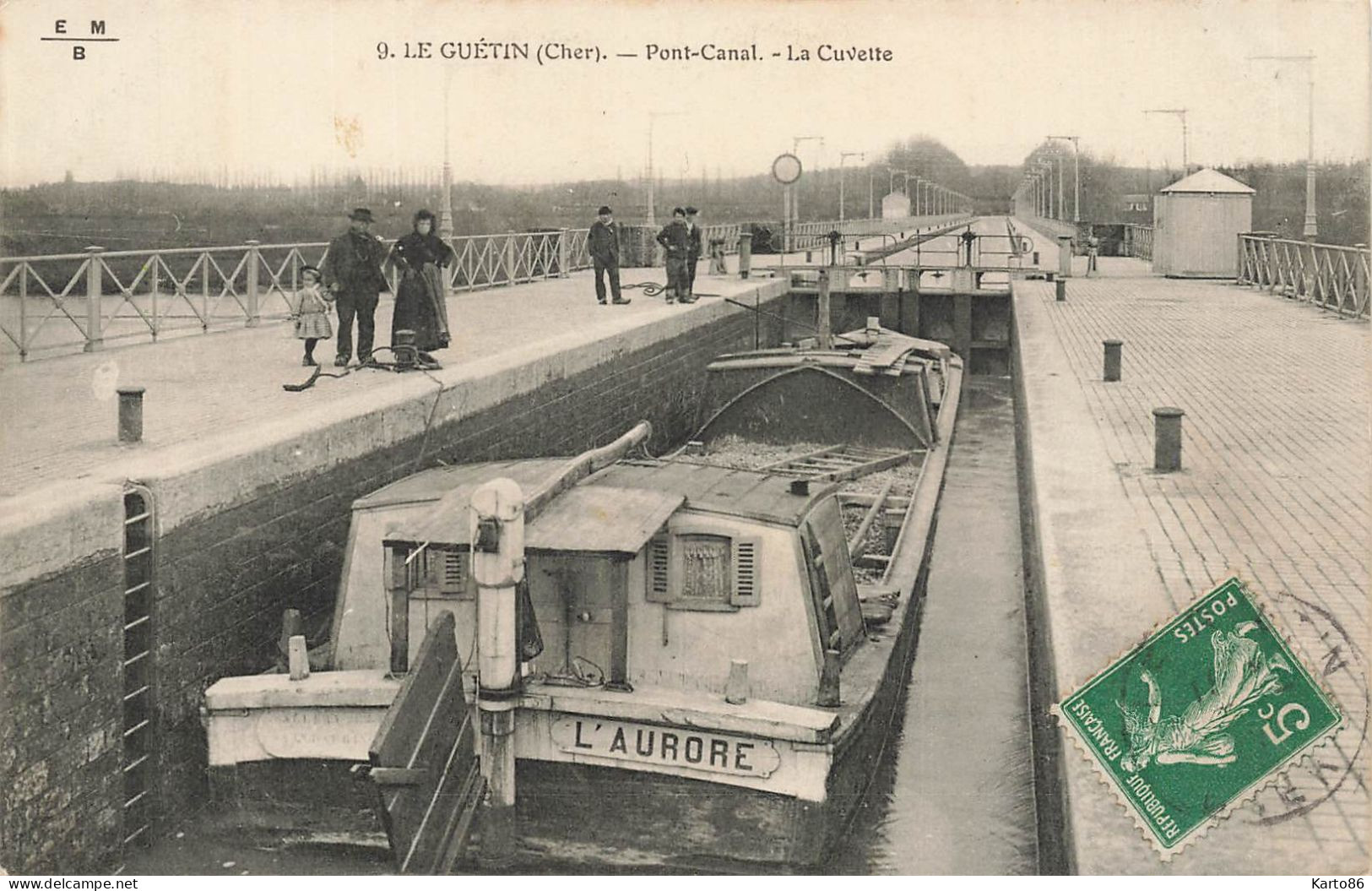 Le Guétin * Le Pont Canal * La Cuvette * Péniche L'AURORE * Batellerie Péniches Barge Chaland - Otros & Sin Clasificación