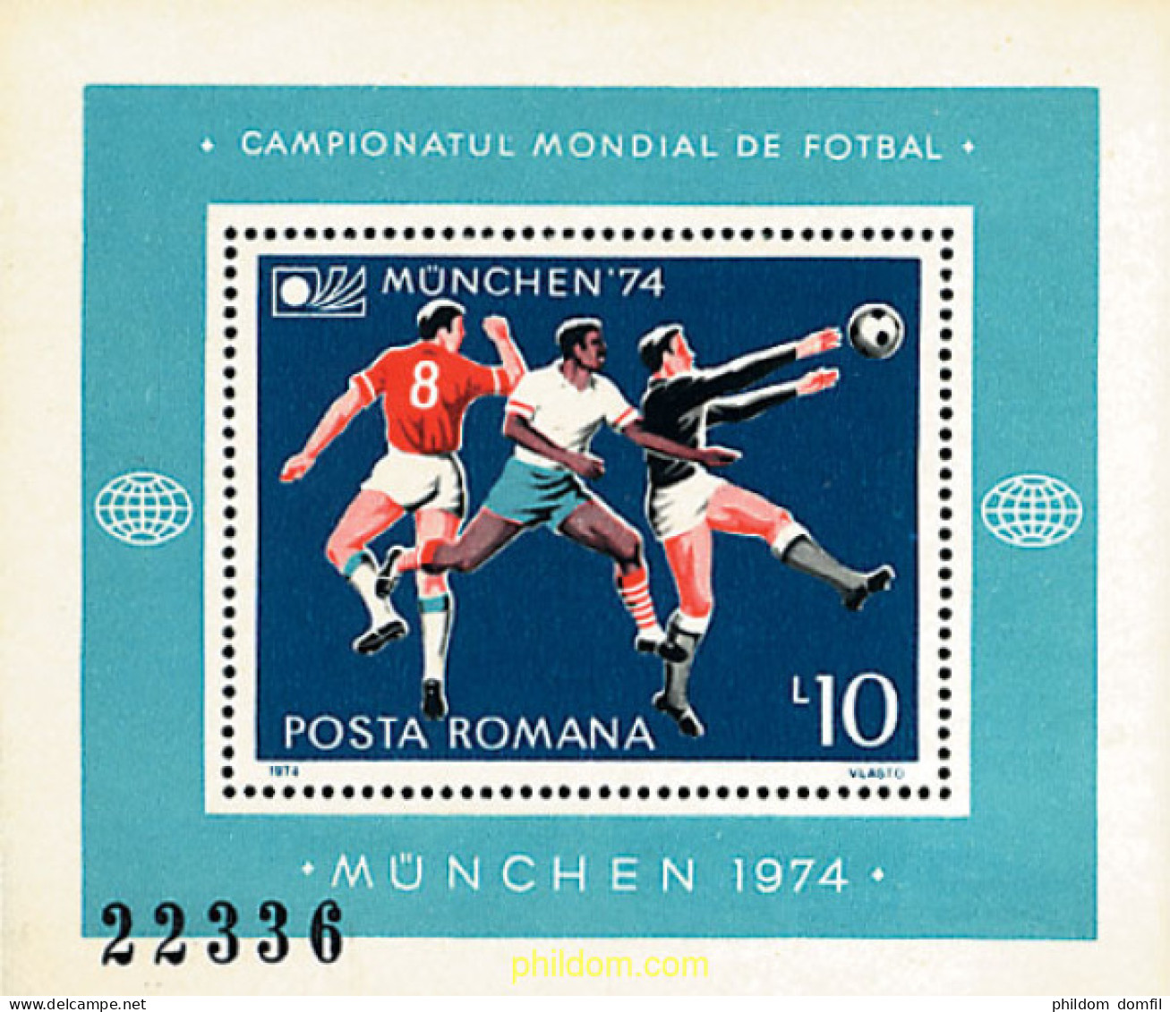 234429 MNH RUMANIA 1974 COPA DEL MUNDO DE FUTBOL. MUNICH-74 - Autres & Non Classés