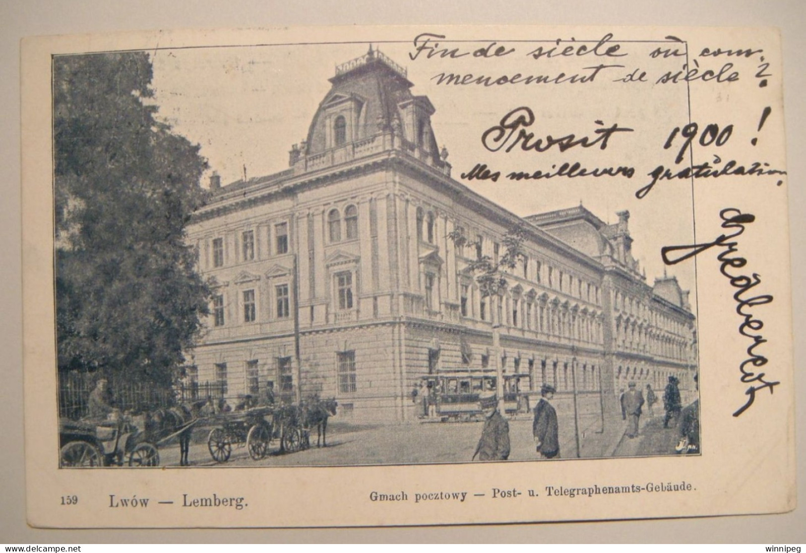 Lwow.Lemberg.Gmach Pocztowy.1900.By L.J.pn.Poland.Ukraine - Ukraine