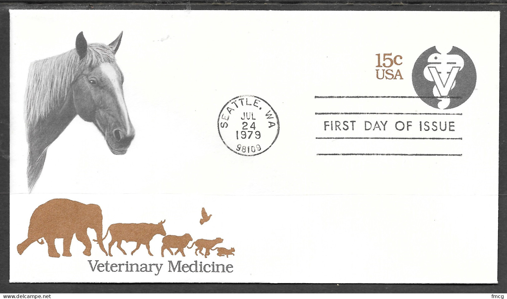 USA FDC Fleetwood Cachet, 1979 15 Cents Veterinary Medicine Envelope - 1971-1980