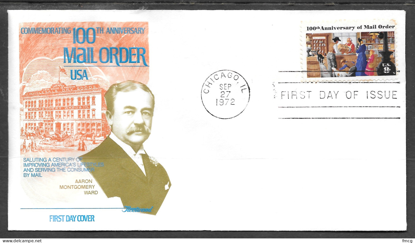 USA FDC Fleetwood Cachet, 1972 8 Cents Mail Order - 1971-1980