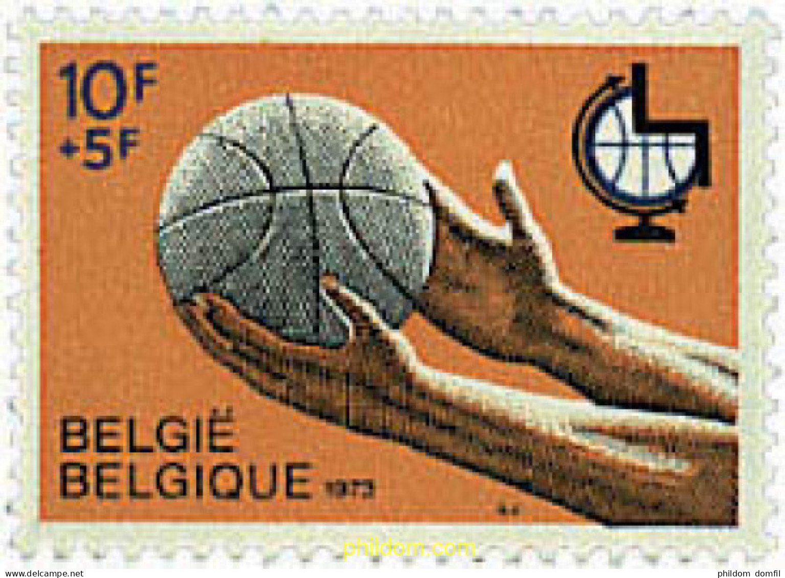 84442 MNH BELGICA 1973 1 CAMPEONATO DEL MUNDO DE BALONCESTO PARA MINUSVALIDOS - Other & Unclassified