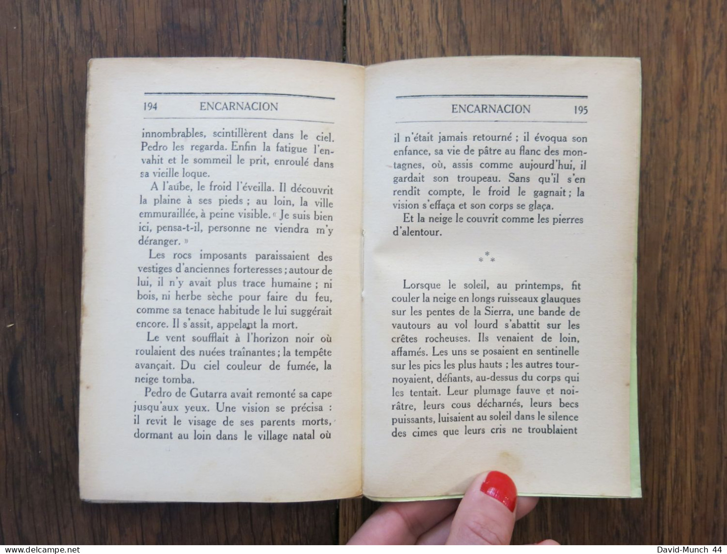 Encarnacion de Aurore Sand. Librairie Grasset, Les cahiers verts 26. 1923, Exemplaire sur Vergé Bouffant numéroté