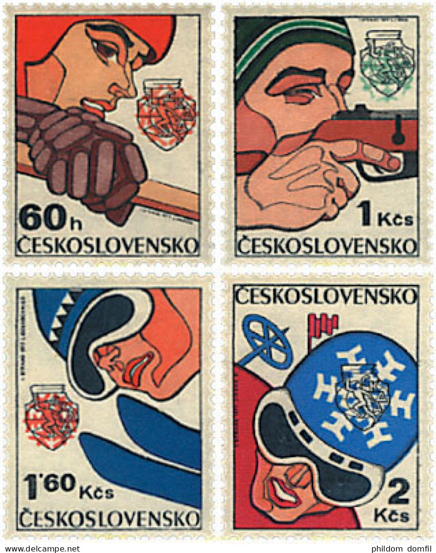 63743 MNH CHECOSLOVAQUIA 1977 6 SPARTAKIADA DE INVIERNO. - Unused Stamps