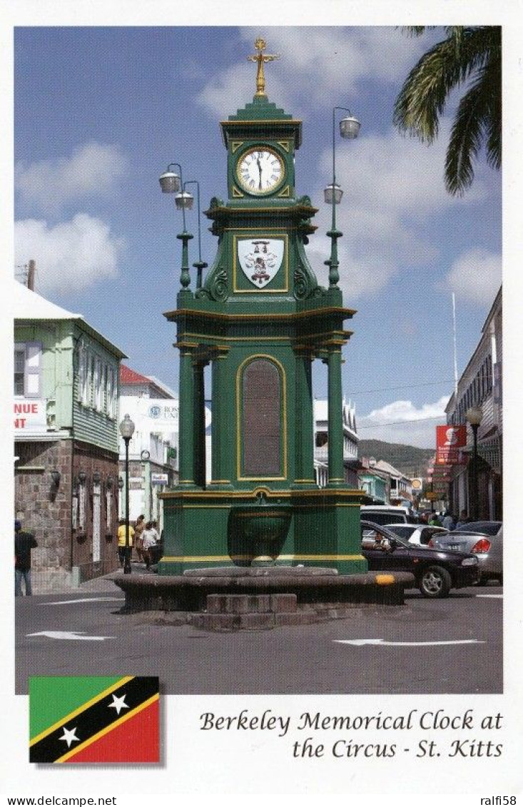 1 AK St. Kitts And Nevis * Berkeley Memorial Clock At The Circus In Basseterre Der Hauptstadt Von St. Kitts And Nevis * - Saint-Christophe-et-Niévès