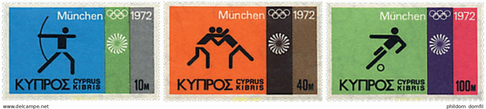 71716 MNH CHIPRE 1972 20 JUEGOS OLIMPICOS VERANO MUNICH 1972 - Unused Stamps