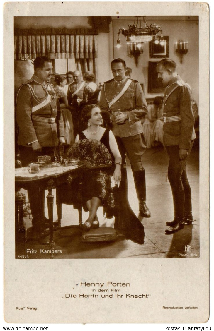 V. 45 ROSS VERLAG, HENRY PORTEN, "DIE HERRIN UND IHR KNECHT", POSTCARD - Actors