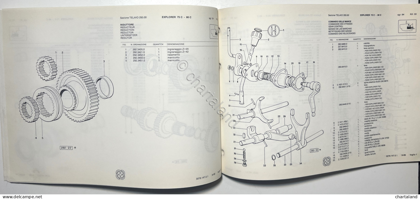 Catalogo Parti Di Ricambi Originali SAME Trattori - Explorer 75 C Explorer 80 C - Sonstige & Ohne Zuordnung