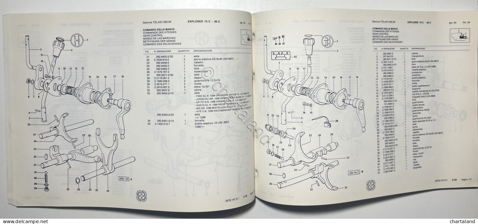 Catalogo Parti Di Ricambi Originali SAME Trattori - Explorer 75 C Explorer 80 C - Autres & Non Classés