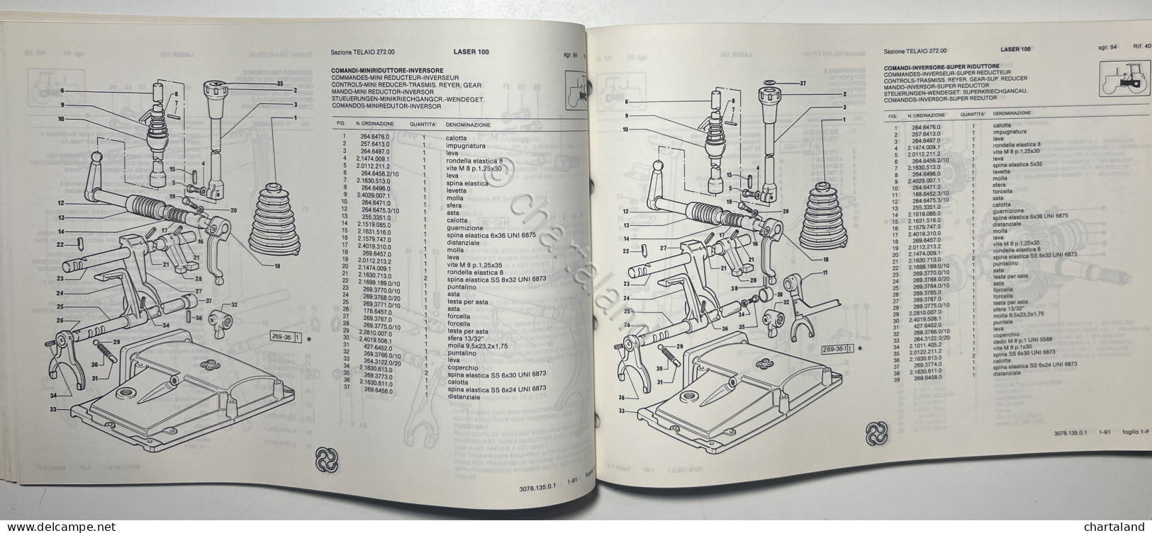 Catalogo Parti Di Ricambi Originali SAME Trattori - Laser 100 - Ed. 1991 - Sonstige & Ohne Zuordnung
