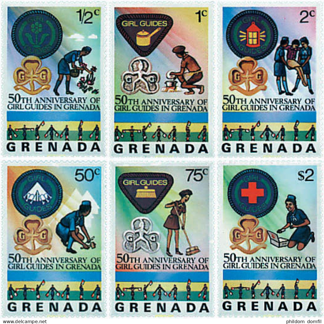 91331 MNH GRANADA 1976 50 ANIVERSARIO DEL ESCULTISMO FEMENINO - Grenada (1974-...)