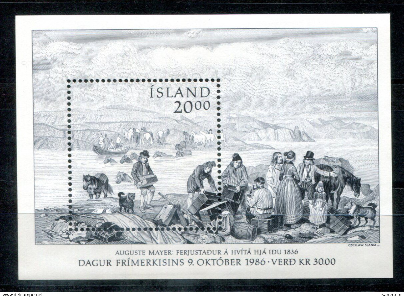 ISLAND Block 7, Bl.7 Mnh - Tag Der Briefmarke, Day Of The Stamp, Jour Du Timbre - ICELAND / ISLANDE - Blocs-feuillets