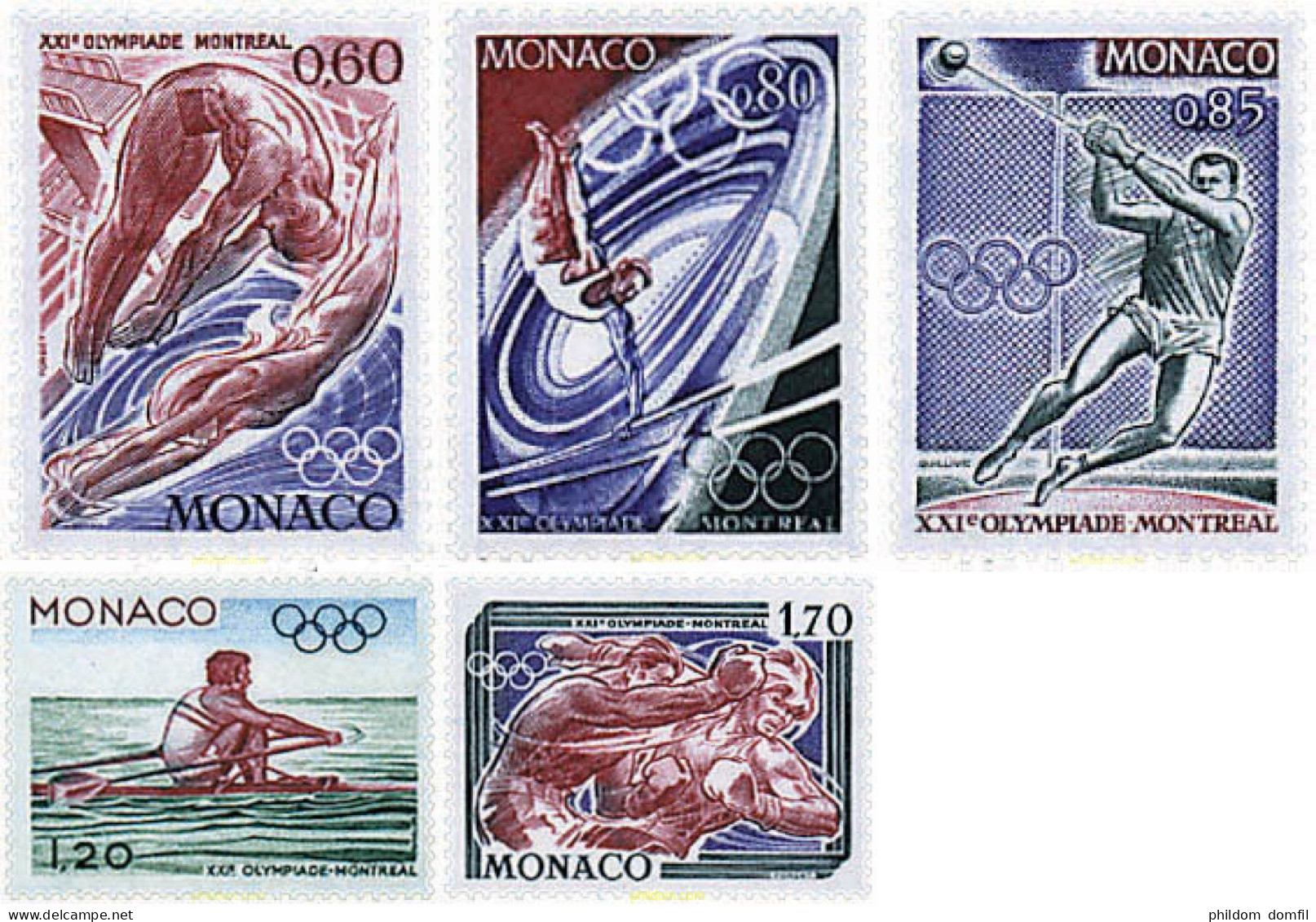 77454 MNH MONACO 1976 21 JUEGOS OLIMPICOS VERANO MONTREAL 1976 - Unused Stamps