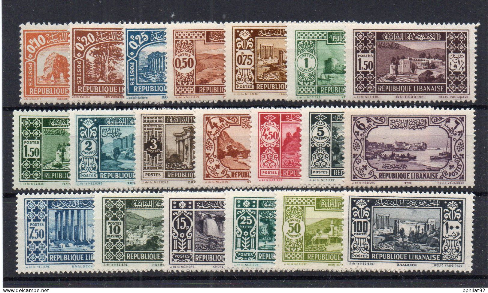 !!! GRAND LIBAN, SERIE N°128/148 SAUF N°134 NEUVE * - Unused Stamps