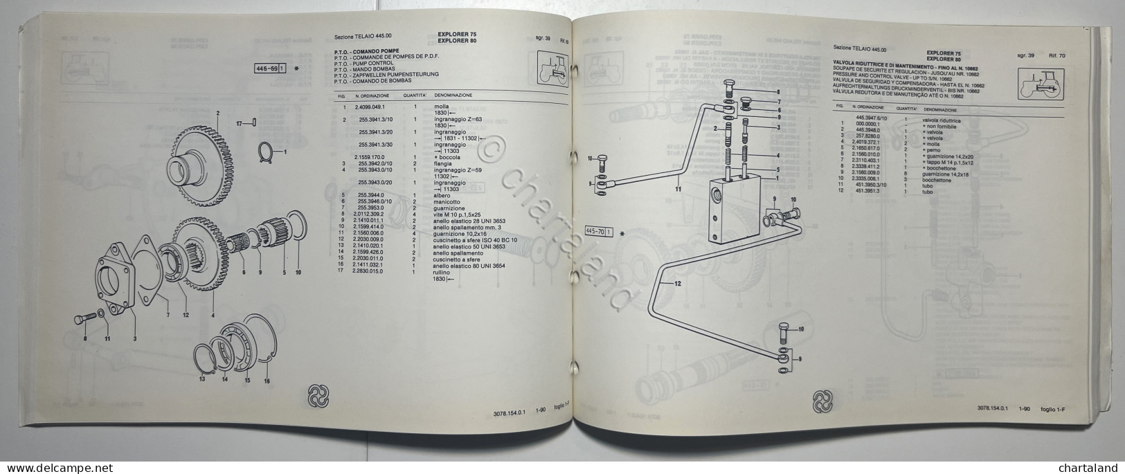 Catalogo Parti Di Ricambio Originali SAME Trattori - Explorer 75 / Explorer 80  - Sonstige & Ohne Zuordnung