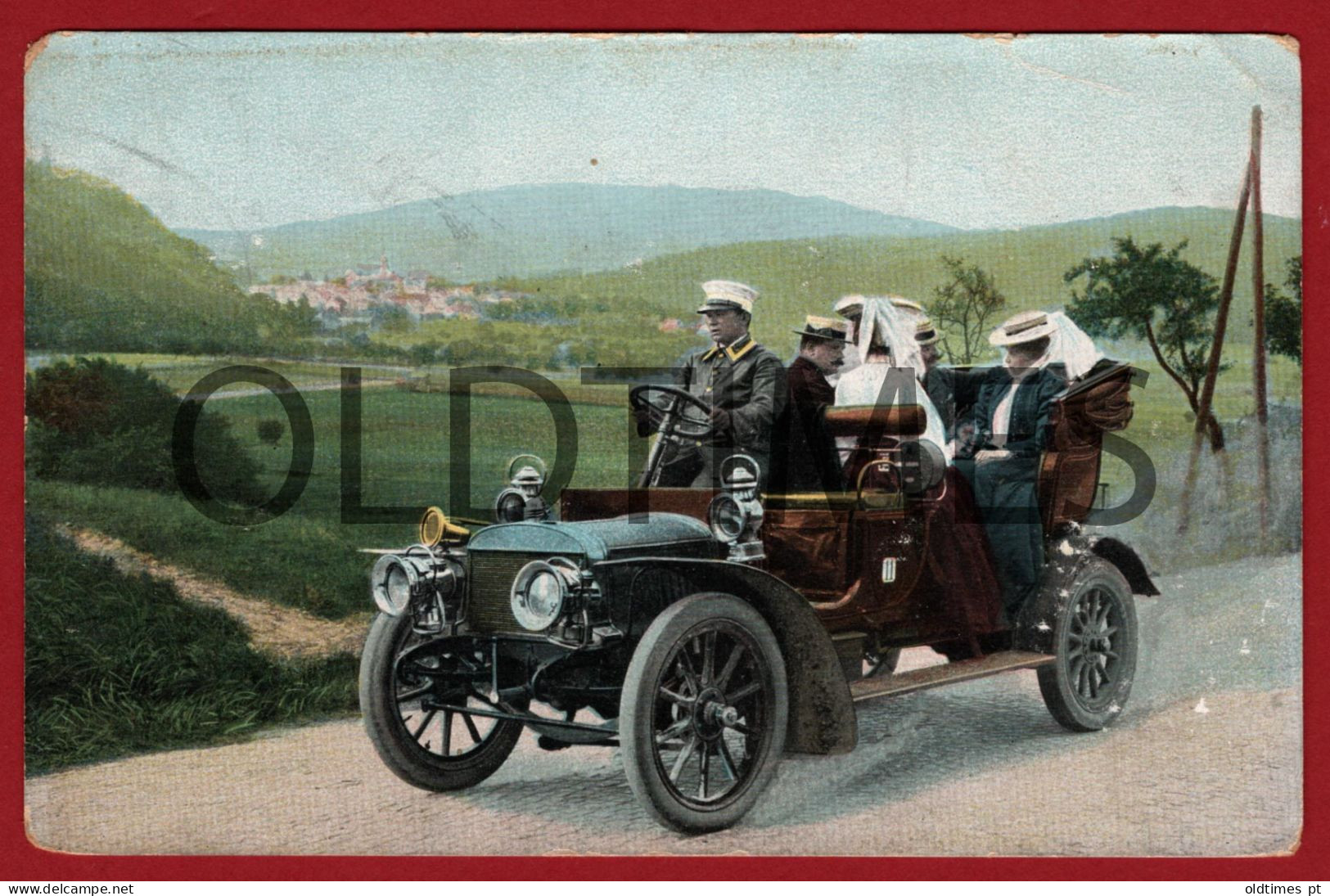 FRANCE - HAUTE SAVOIE - CAR RIDE - PROMENADE EN VOITURE -1906 PC - Other & Unclassified