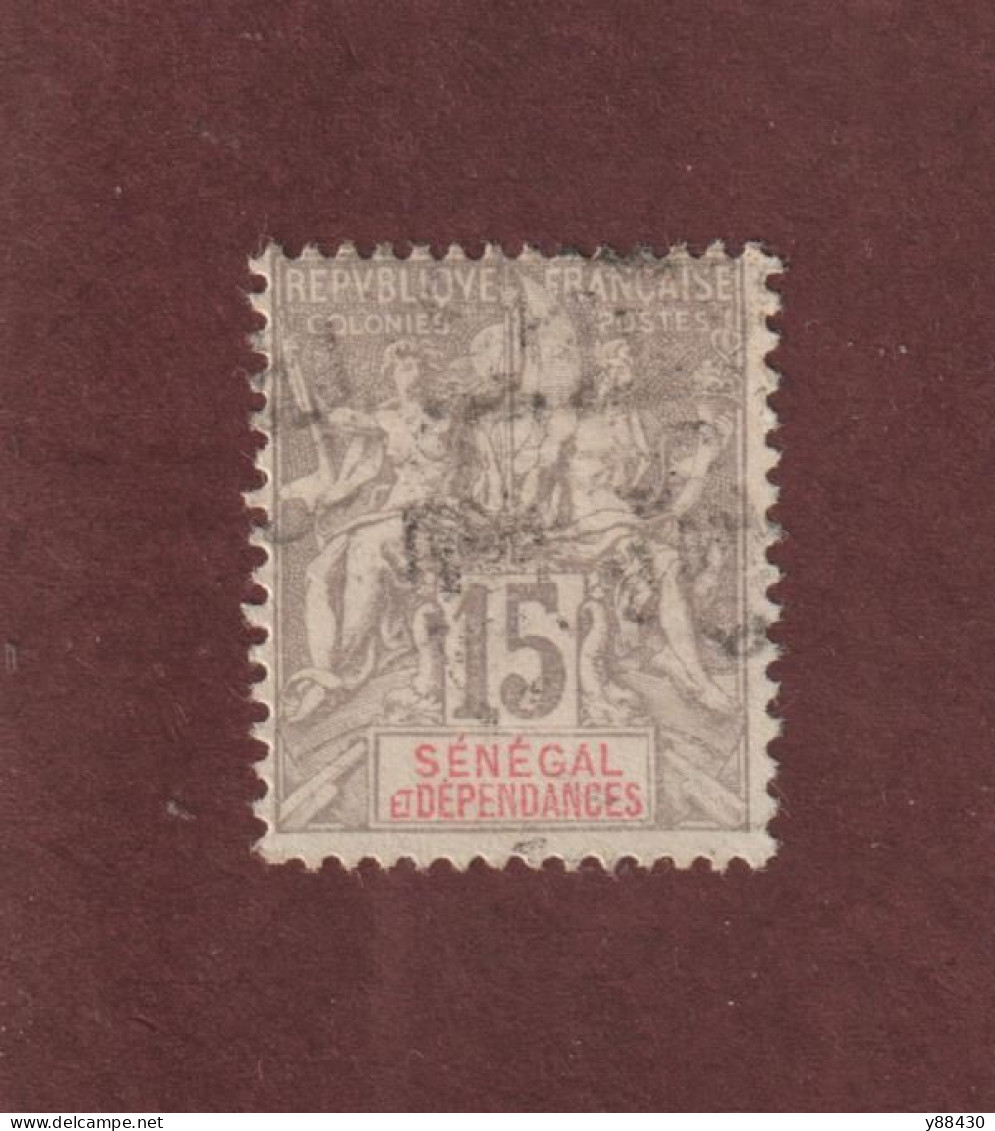 SÉNÉGAL - 23 De 1900/1901  - Oblitéré - Type Colonies - 15c. Gris  - 2 Scan - Oblitérés