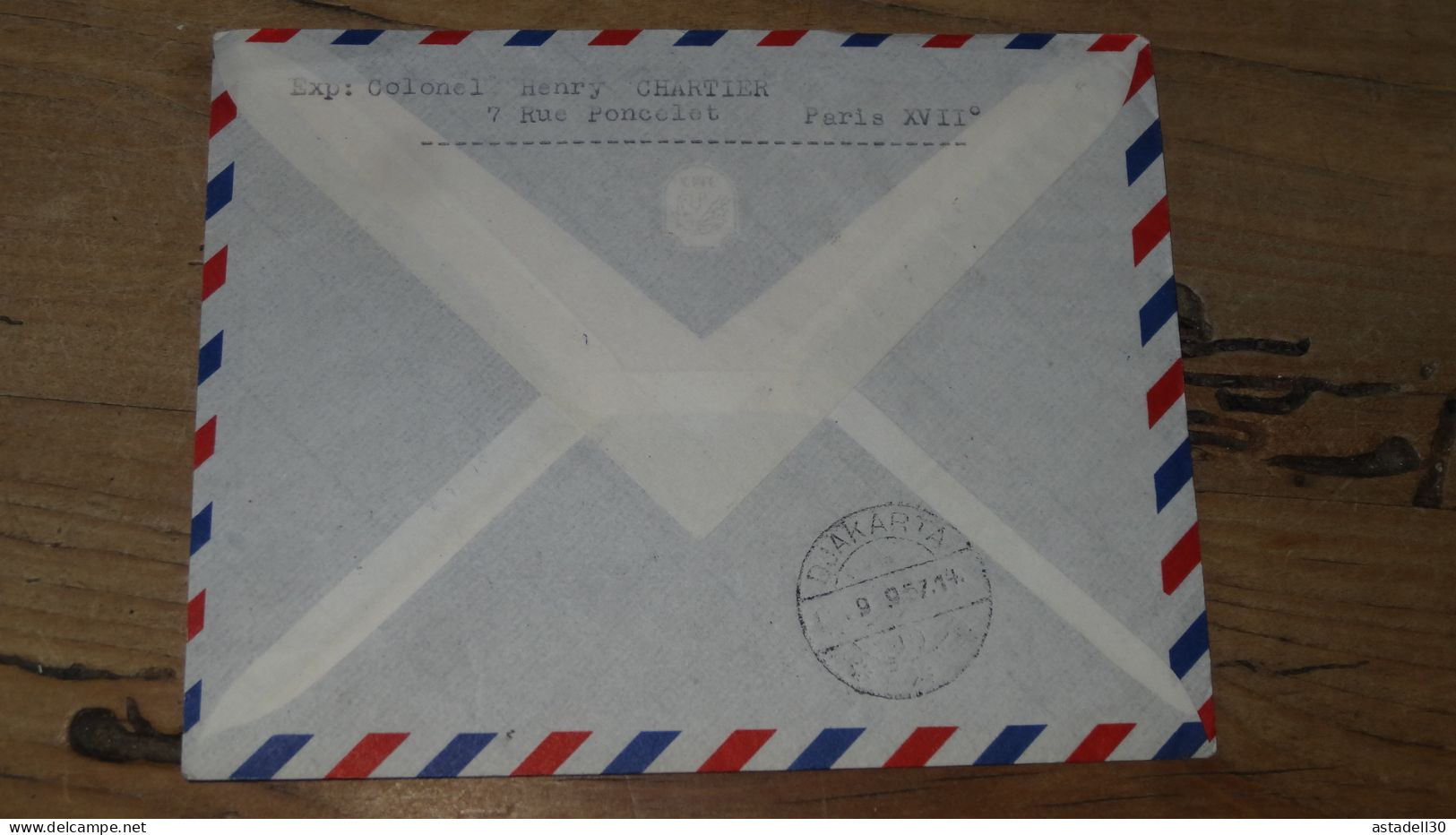 Enveloppe 1ere Liaison, Paris Djakarta 1957   ............. BOITE1  ....... 566 - 1921-1960: Modern Period