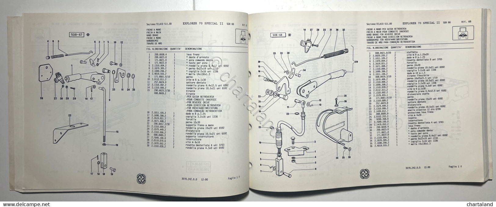 Catalogo Parti Di Ricambi Originali SAME Trattori - Explorer 70 II Special 1990 - Andere & Zonder Classificatie