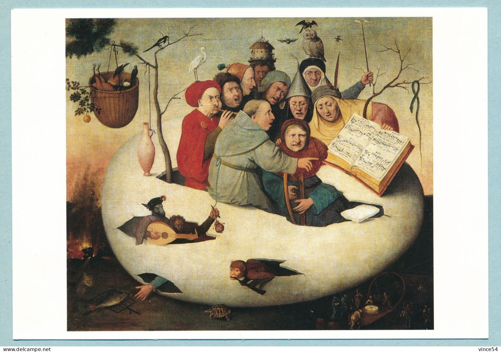 Lille Musée Beaux Arts - D'après Hieronymus Bosch - Le Concert Dans L'oeuf - Huile Sur Toile - Malerei & Gemälde