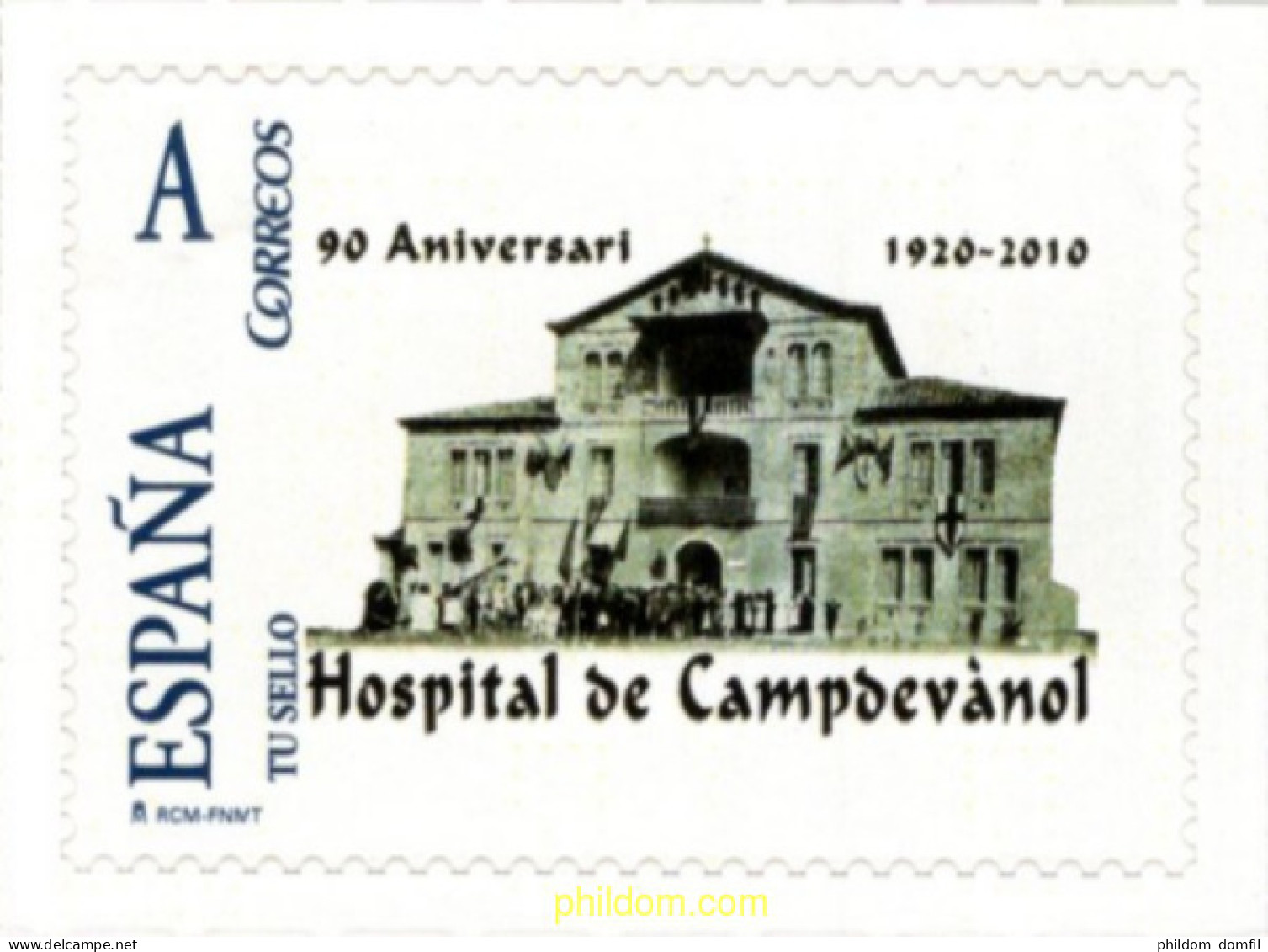 702751 MNH ESPAÑA Privados Ripolles 2010 90 ANIVERSARIO DEL HOSPITAL DE CAPDEVANOL - Unused Stamps