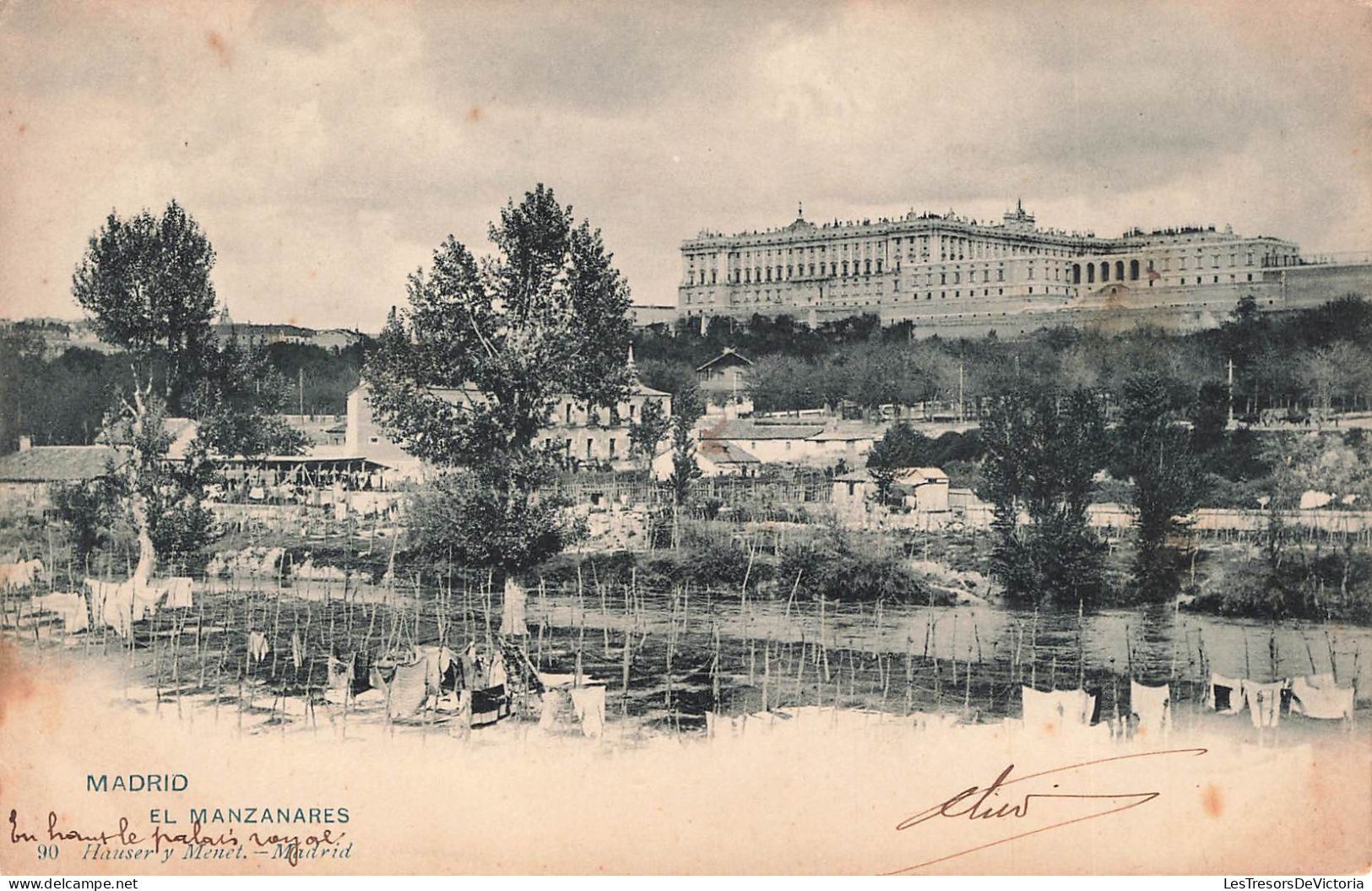 ESPAGNE - Madrid El Manzanares - Hauser Y Menet - En Haut Le Palais Royal - Non Divisé - Carte Postale Ancienne - Madrid