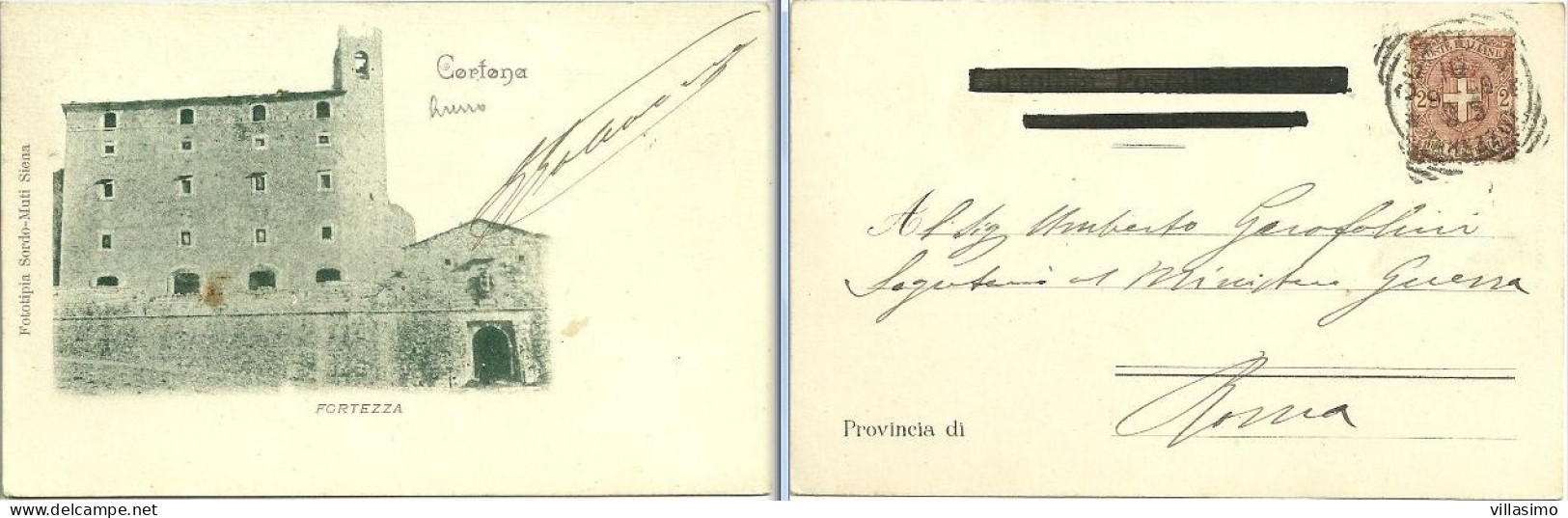 Arezzo - Cortona - Fortezza - VG. 1900 - Arezzo