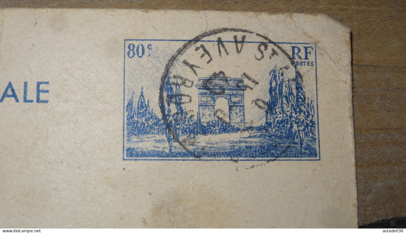 Entier Postal Arc De Triomphe 1949 St Amans, Aveyron   ............. BOITE1  ....... 567 - Autres & Non Classés