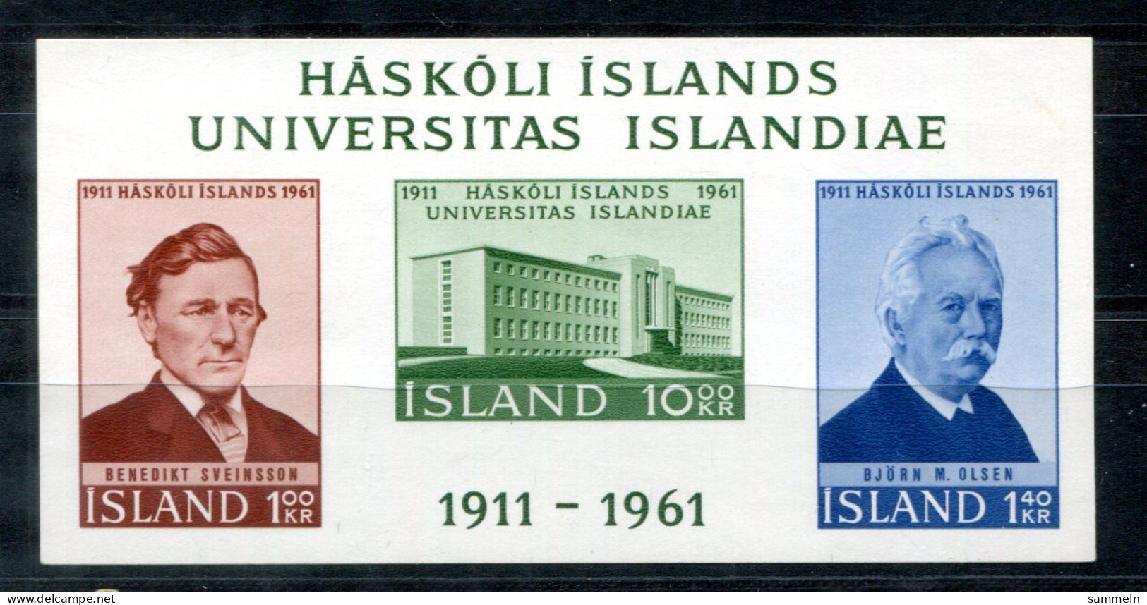 ISLAND Block 3, Bl.3 Mnh - Universität, University, Université - ICELAND / ISLANDE - Blocs-feuillets