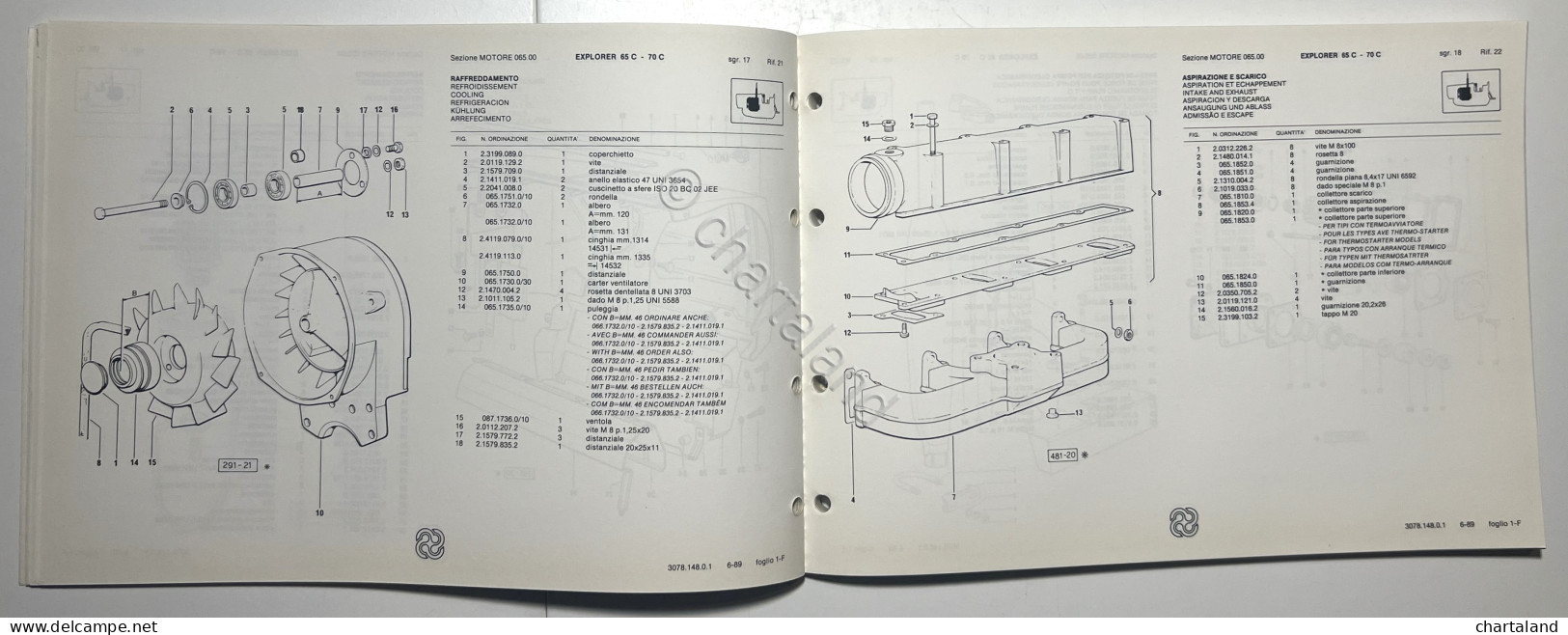 Catalogo Parti Di Ricambi Originali SAME Trattori - Explorer 65 C Explorer 70 C - Andere & Zonder Classificatie