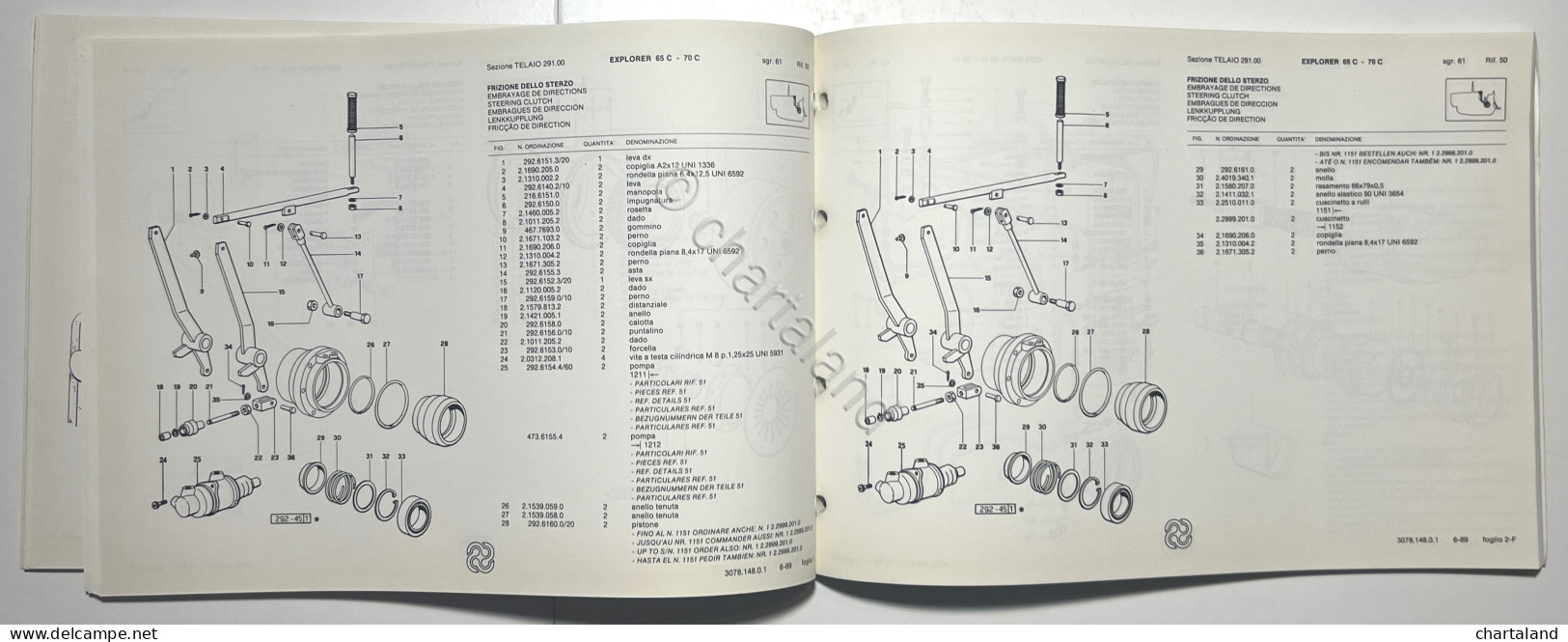 Catalogo Parti Di Ricambi Originali SAME Trattori - Explorer 65 C Explorer 70 C - Sonstige & Ohne Zuordnung