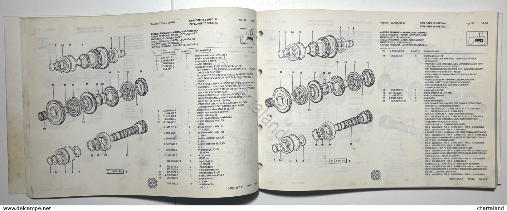 Catalogo Parti Di Ricambi Originali SAME Trattori - Explorer 65 E 70 Special - Autres & Non Classés