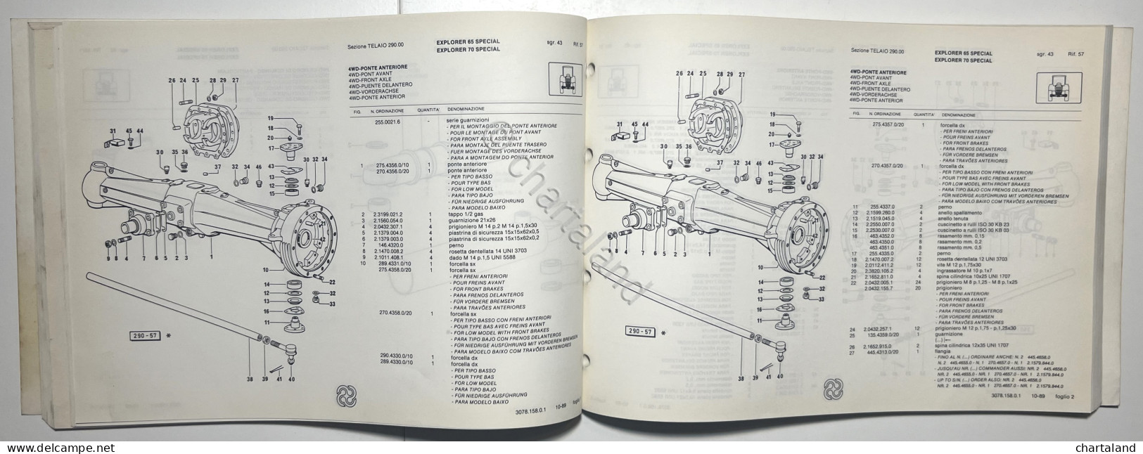 Catalogo Parti Di Ricambi Originali SAME Trattori - Explorer 65 E 70 Special - Sonstige & Ohne Zuordnung