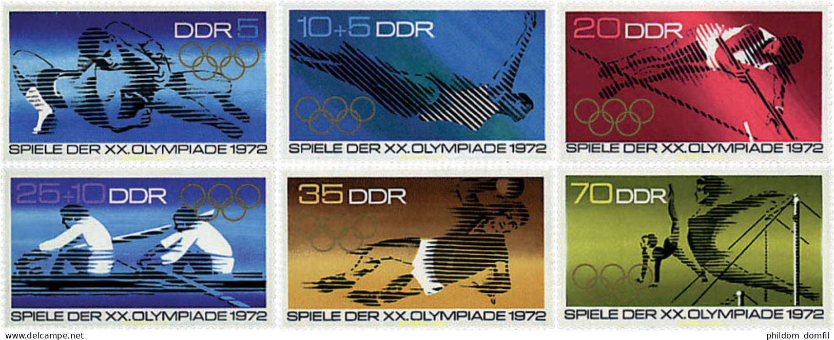 64549 MNH ALEMANIA DEMOCRATICA 1972 20 JUEGOS OLIMPICOS VERANO MUNICH 1972 - Unused Stamps